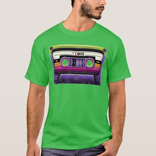 T-shirt Fille Mitape néon rétro (Devant)