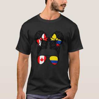 T-shirt Fille moitié canadienne moitié colombienne Canada