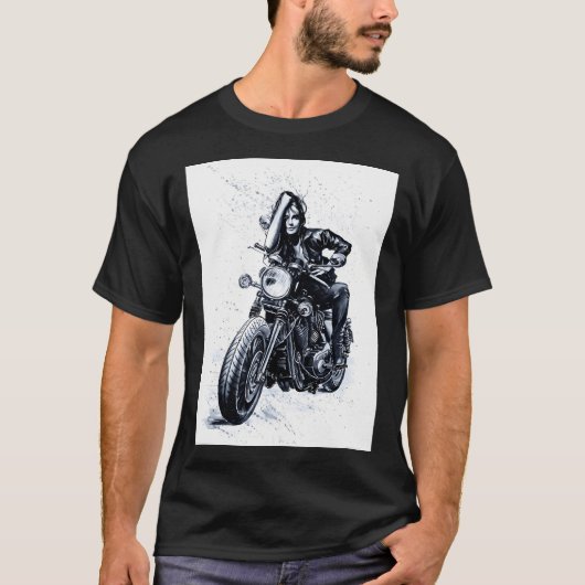 T-shirt Fille Motarde (Devant)