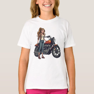 T-shirt Fille motarde