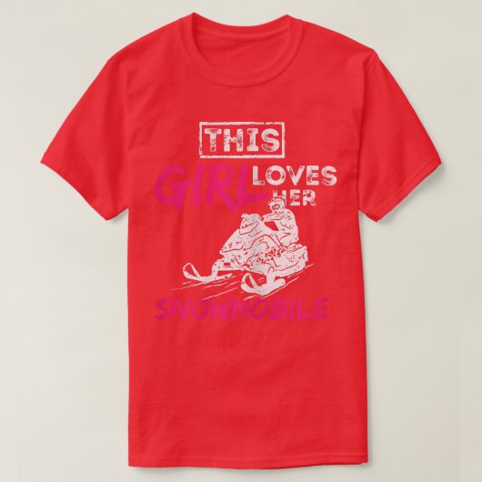 T-shirt Fille Motoneige Femme (Design devant)