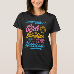 T-shirt Fille née en Septembre, drôle de discours d'anni