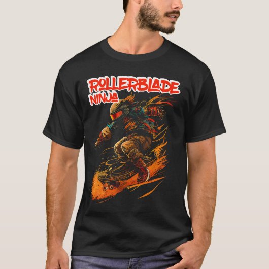 T-shirt fille Ninja en rollerblade (Devant)