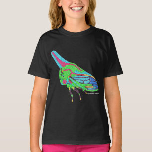 T-Shirt Fille (noir) - Sauterelle de Chêne