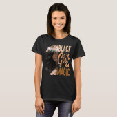 T-SHIRT FILLE NOIRE MAGIQUE (Devant entier)