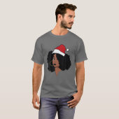 T-shirt Fille noire Noël (Devant entier)