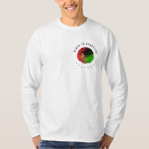 T-shirt Fille noire panafricaine femme rouge vert fierté a