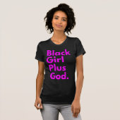 T-SHIRT FILLE NOIRE PLUS DIEU (Devant entier)