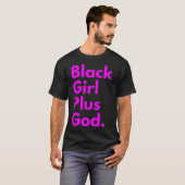 T-SHIRT FILLE NOIRE PLUS DIEU (Devant entier)
