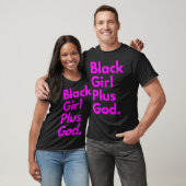 T-SHIRT FILLE NOIRE PLUS DIEU (Unisexe)