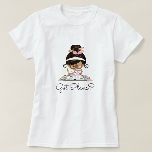 T-shirt Fille obtenue de planificateur de plans peau (Design devant)