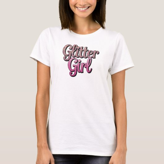 T-shirt "Fille Pailletée" (Devant)