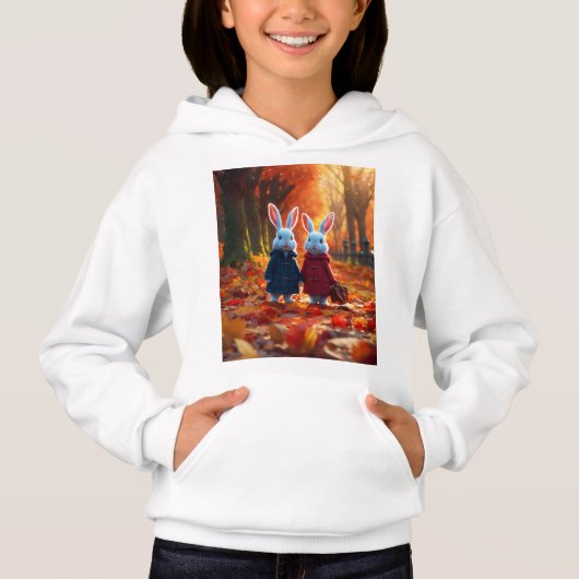 t-shirt fille paire lapins (Devant)