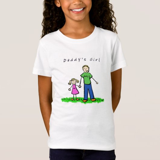 T-shirt fille papa (blond) (Devant)