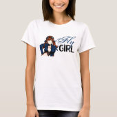 T-shirt Fille pilote d'Anime (Devant)