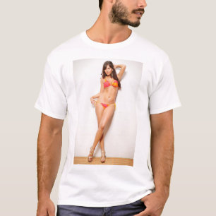 T-shirt Fille Pin- moderne de Latina dans le bikini -