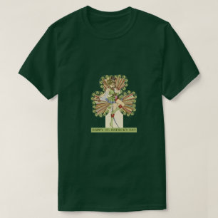 T-shirt Fille pin-up de la Saint-Patrick vintage