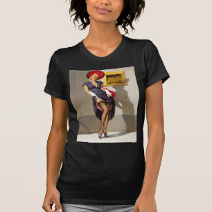 T-shirt Fille Pin-Up Rétro