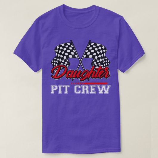T-shirt Fille Pit Crew Funny Hébergement Voiture Race Fami (Design devant)