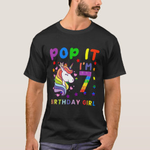 T-shirt Fille pour 7 ans Fidget Pop It J'ai 7 ans Bd