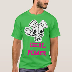 T-shirt Fille Power Cute toon Voo Bunny 2