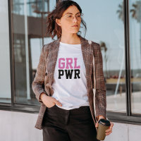 Fille Power rose noir moderne féministe GRL PWR