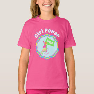 T-shirt Fille Power Wheelchair Personnalisé
