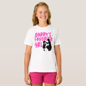 T-shirt Fille préférée de papa (Devant entier)