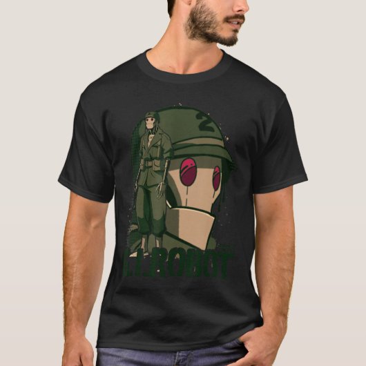 T-shirt Fille présentée sur le robot de l'armée (Devant)
