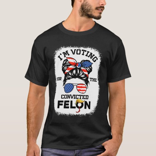 T-shirt Fille que je vote Condamné Felon 2024 Vote Trump 4 (Devant)