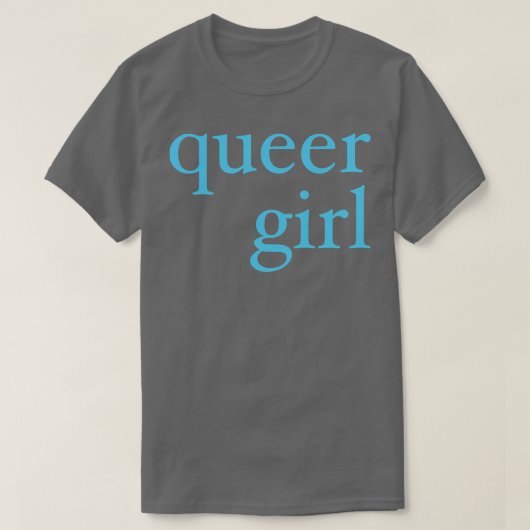 T-shirt fille queer en bleu (Design devant)