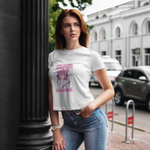 T-shirt Fille qui aime Citation Anime