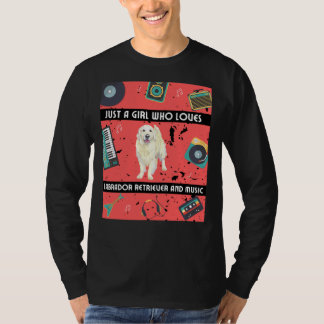 T-shirt Fille qui aime Labrador Retriever Labrador Retriev