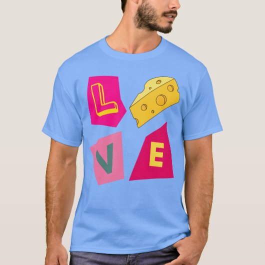 T-shirt Fille qui aime le fromage (Devant)