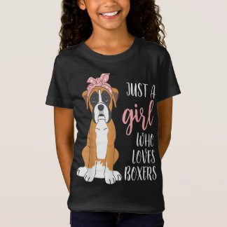 T-Shirt Fille qui aime les boxers Funny Boxer Amoureux des