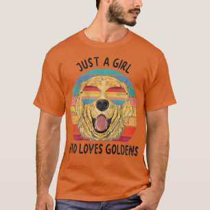 T-shirt Fille qui aime les Golden Retrievers Dons de chien