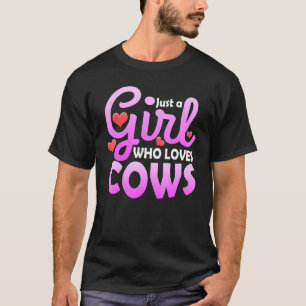 T-shirt Fille qui aime les vaches