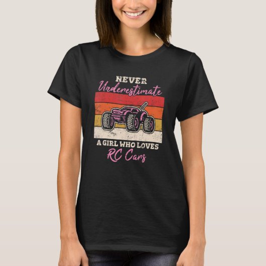 T-shirt Fille qui aime RC voitures télécommande course Hob (Devant)