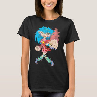 T-shirt Fille rétro cyberpunk.