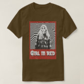 T-shirt Fille rétro en rouge (Design devant)