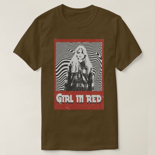 T-shirt Fille rétro en rouge (Design devant)