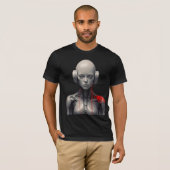 T-shirt Fille robotique futuriste dans le style art rétro (Devant entier)
