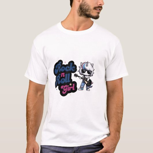 T-shirt Fille Rock N Roll (Devant)