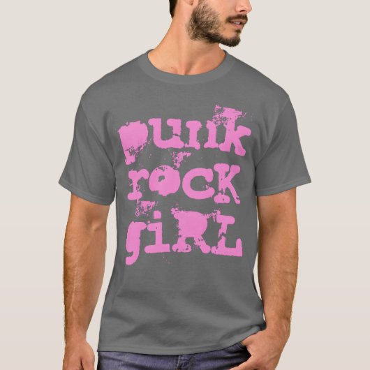 T-shirt Fille Rock Punk drôle (Devant)