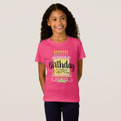 T-Shirt Fille rose doux Whimsical Anniversaire (Devant entier)