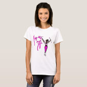 T-shirt fille rose Twirl octobre (Devant entier)