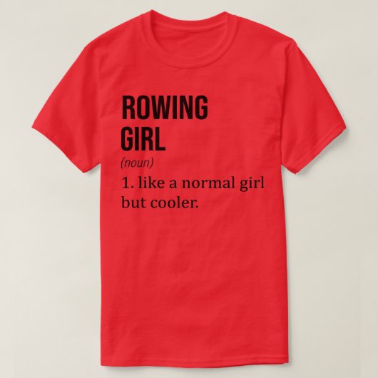 T-shirt Fille ROWING Comme une fille normale, mais Glacièr (Design devant)