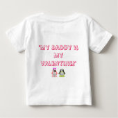 T-shirt fille Saint-Valentin pour bébé/bébé papa (Dos)