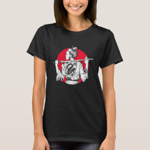 T-shirt Fille Samouraï Japonaise avec Tatouage de Dragon d