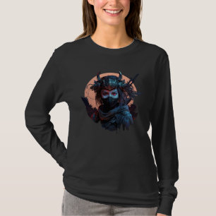 T-shirt Fille samouraï Masque de démons esthétiques thème